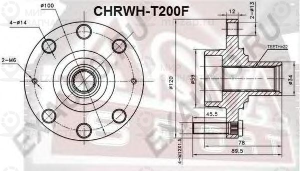 Ступица колеса ASVA CHRWHT200F