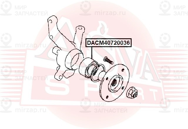 Подшипник ступицы колеса ASVA DACM40720036