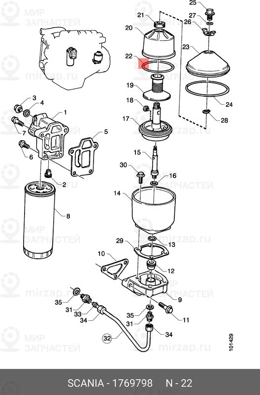 Запчасть Scania 1769798
