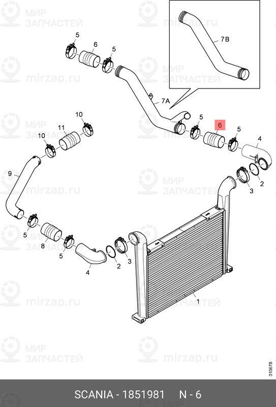 Запчасть Scania 1851981