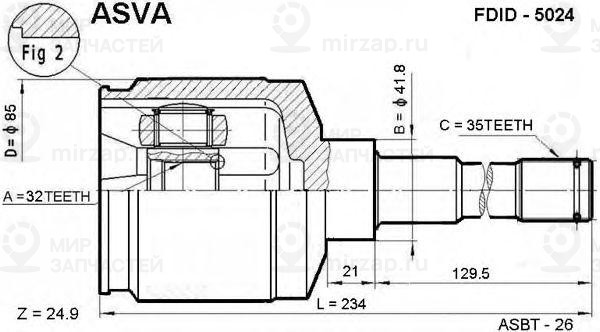 Запчасть ASVA FDID5024