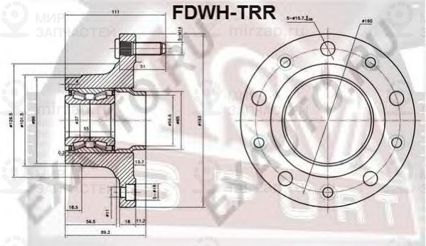 Ступица колеса ASVA FDWHTRR