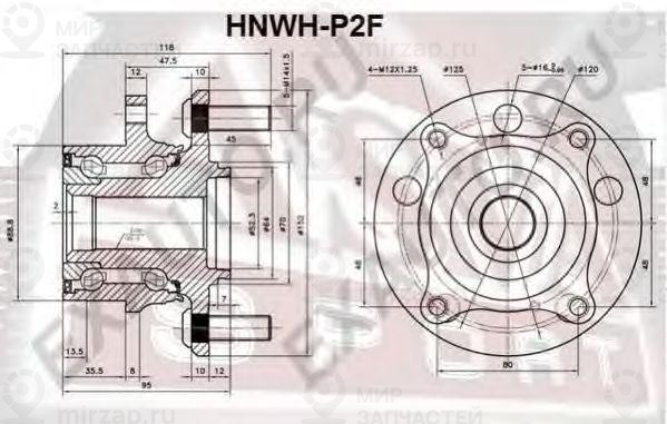 Ступица колеса ASVA HNWHP2F