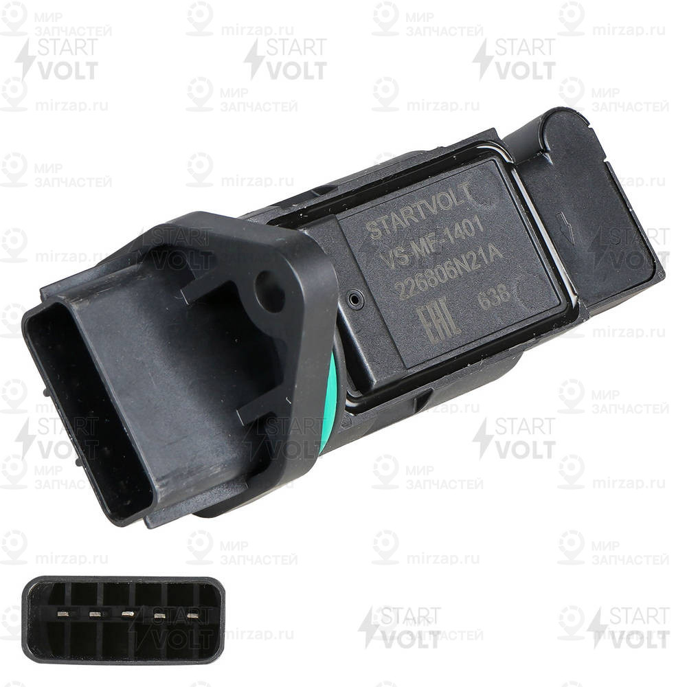 Датчик Масс.расх.воздуха (Без Корпуса) Для А/М Nissan Primiera P12 (02-) StartVOLT VSMF1401