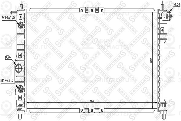 Радиатор, охлаждение двигателя STELLOX 1025146SX