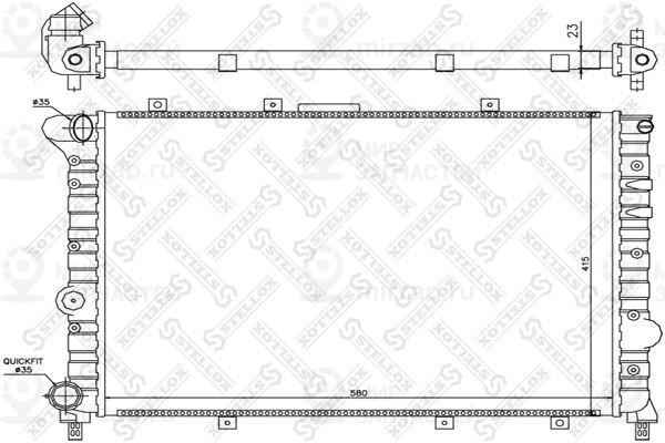 Радиатор, охлаждение двигателя STELLOX 1025160SX