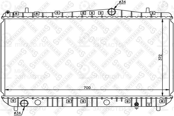 Радиатор, охлаждение двигателя STELLOX 1025191SX