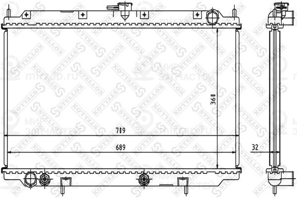 Радиатор, охлаждение двигателя STELLOX 1025979SX