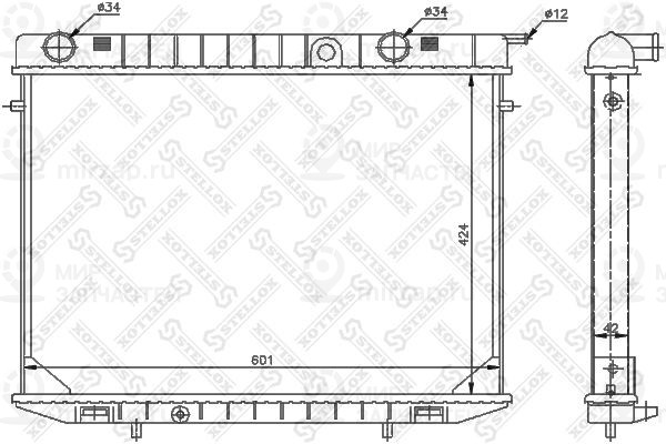 Радиатор, охлаждение двигателя STELLOX 1026064SX