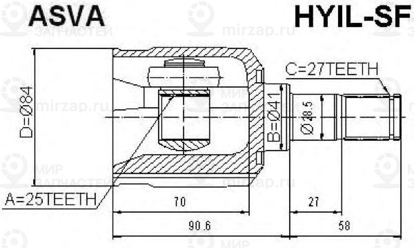 Запчасть ASVA HYILSF