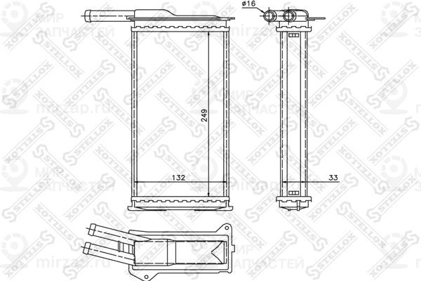 Теплообменник, отопление салона STELLOX 1035009SX