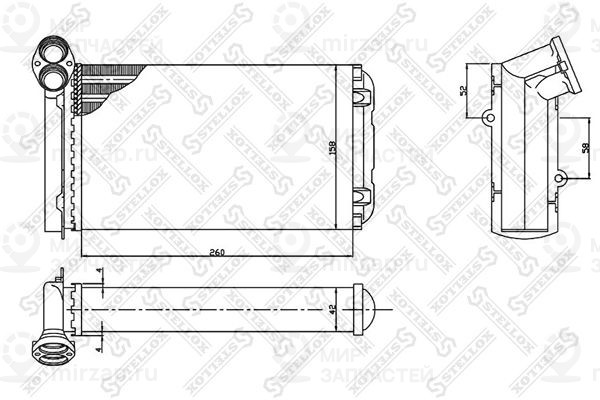 Теплообменник, отопление салона STELLOX 1035075SX
