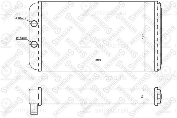 Теплообменник, отопление салона STELLOX 1035098SX