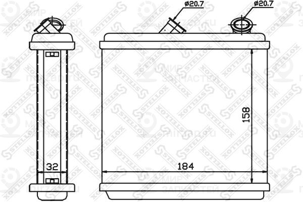 Теплообменник, отопление салона STELLOX 1035128SX