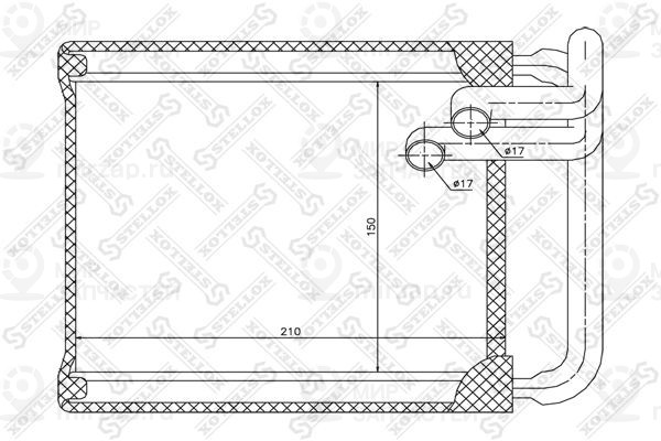 Теплообменник, отопление салона STELLOX 1035147SX