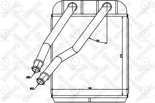 Теплообменник, отопление салона STELLOX 1035205SX