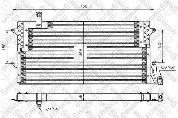 Конденсатор, кондиционер STELLOX 1045005SX