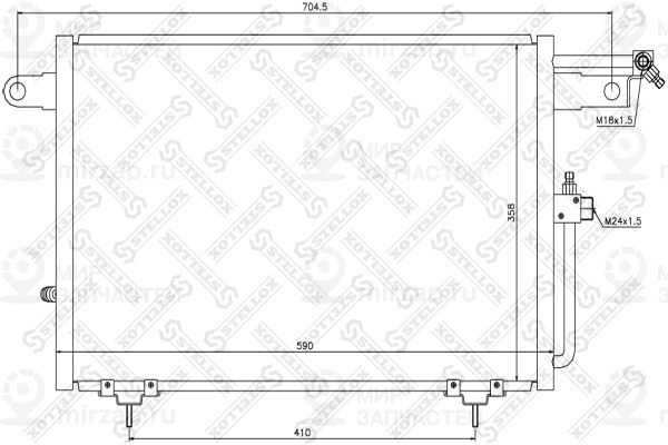 Конденсатор, кондиционер STELLOX 1045007SX