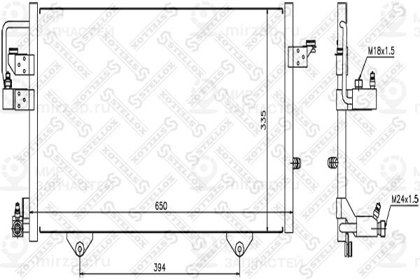 Конденсатор, кондиционер STELLOX 1045205SX