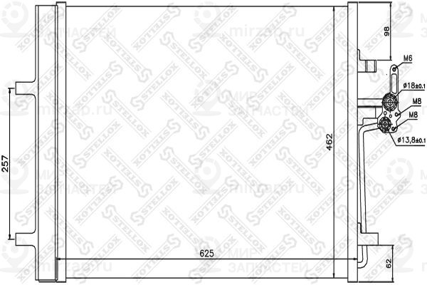 Конденсатор, кондиционер STELLOX 1045207SX