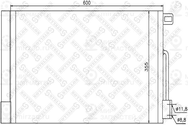 Конденсатор, кондиционер STELLOX 1045416SX