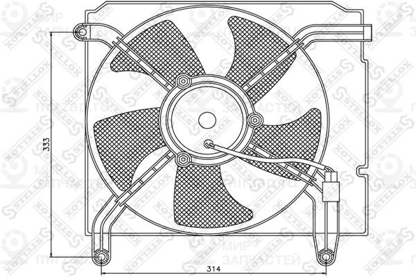 Вентилятор, охлаждение двигателя STELLOX 2999251SX