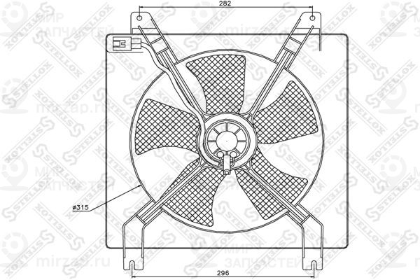 Вентилятор, охлаждение двигателя STELLOX 2999255SX