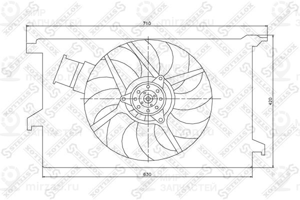 Вентилятор, охлаждение двигателя STELLOX 2999271SX