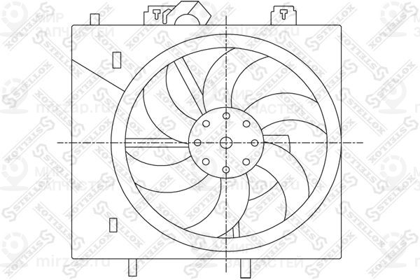 Вентилятор, охлаждение двигателя STELLOX 2999444SX