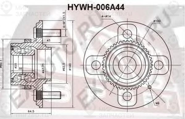 Запчасть ASVA HYWH006A44