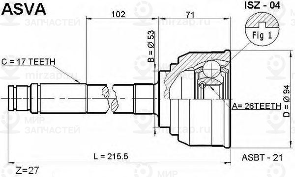 Запчасть ASVA ISZ04