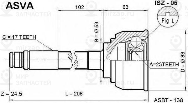Запчасть ASVA ISZ05