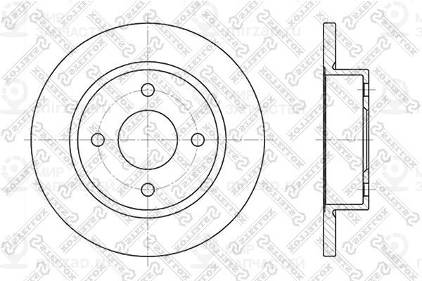 Тормозной диск STELLOX 60202237SX