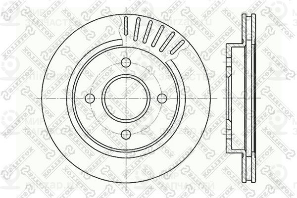 Тормозной диск STELLOX 60202535VSX