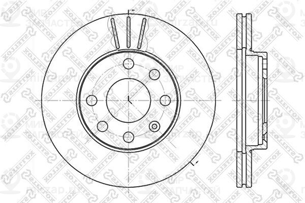 Тормозной диск STELLOX 60203608VSX