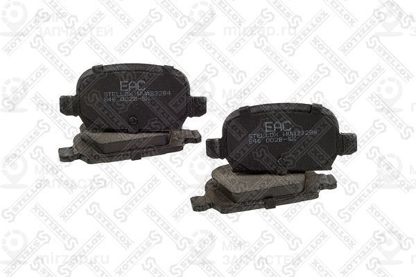 Комплект тормозных колодок, дисковый тормоз STELLOX 846002BSX