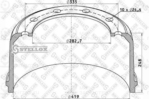 Тормозной барабан STELLOX 8500025SX