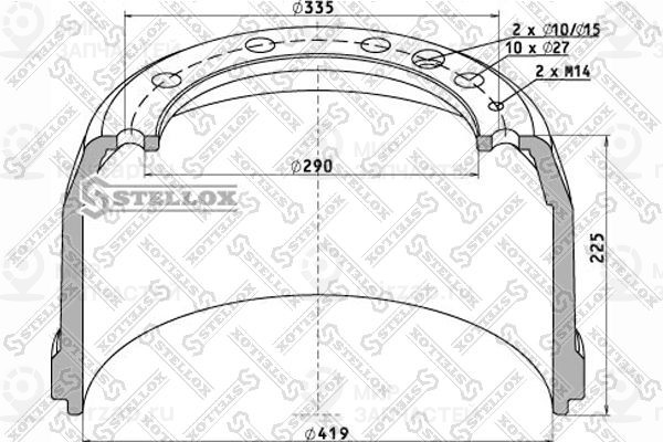 Тормозной барабан STELLOX 8500047SX