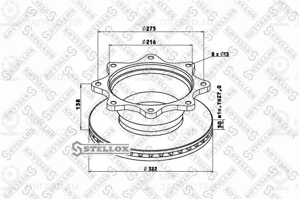 Запчасть STELLOX 8500733SX