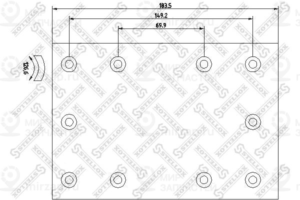 Комплект тормозных башмаков, барабанные тормоза STELLOX 8501045SX