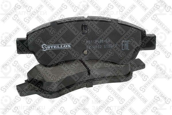 Комплект тормозных колодок, дисковый тормоз STELLOX 851010BSX