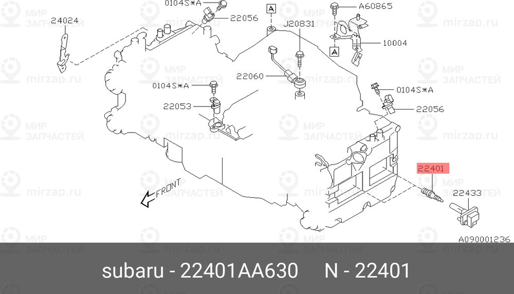 Запчасть SUBARU 22401AA630