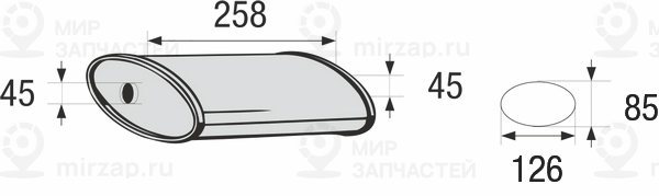 Средний глушитель выхлопных газов, универсальный BOSAL 248059