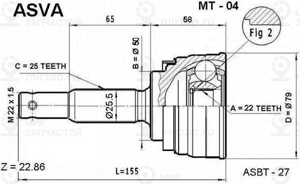 Запчасть ASVA MT04