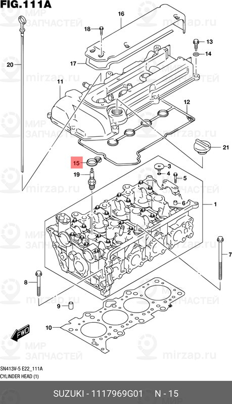 Запчасть SUZUKI 1117969G01