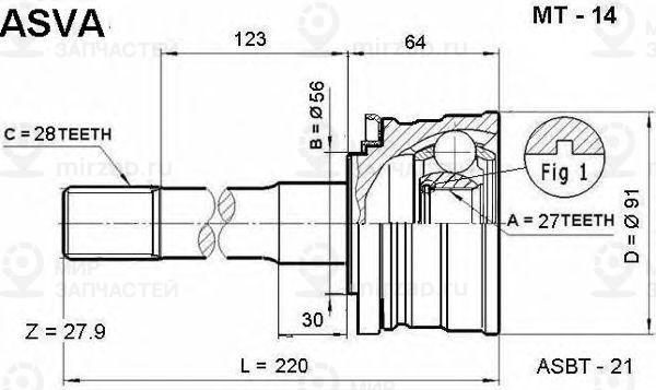 Запчасть ASVA MT14