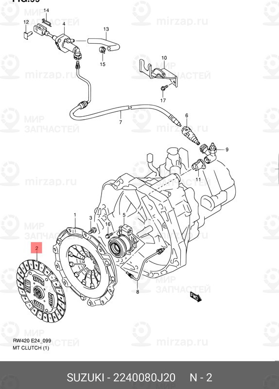 Запчасть SUZUKI 2240080J20