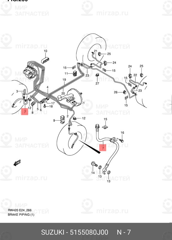 Запчасть SUZUKI 5155080J00