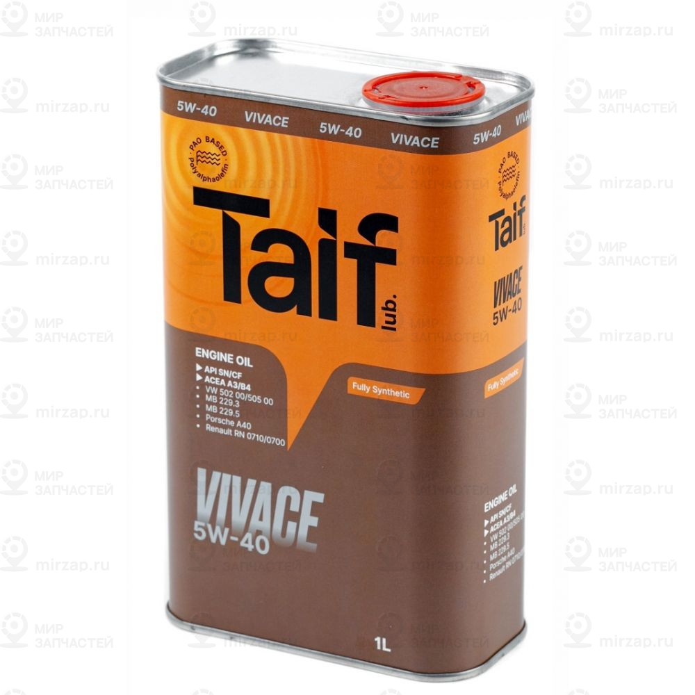 Масло Моторное Taif Vivace 5W-40 1 Л 211025
 TAIF 211025