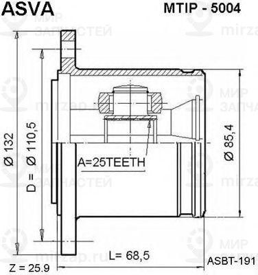 Запчасть ASVA MTIP5004